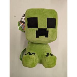 Minecraft Creeper Plush Backpack Kids Green Mini Bag Soft Toy Backpack